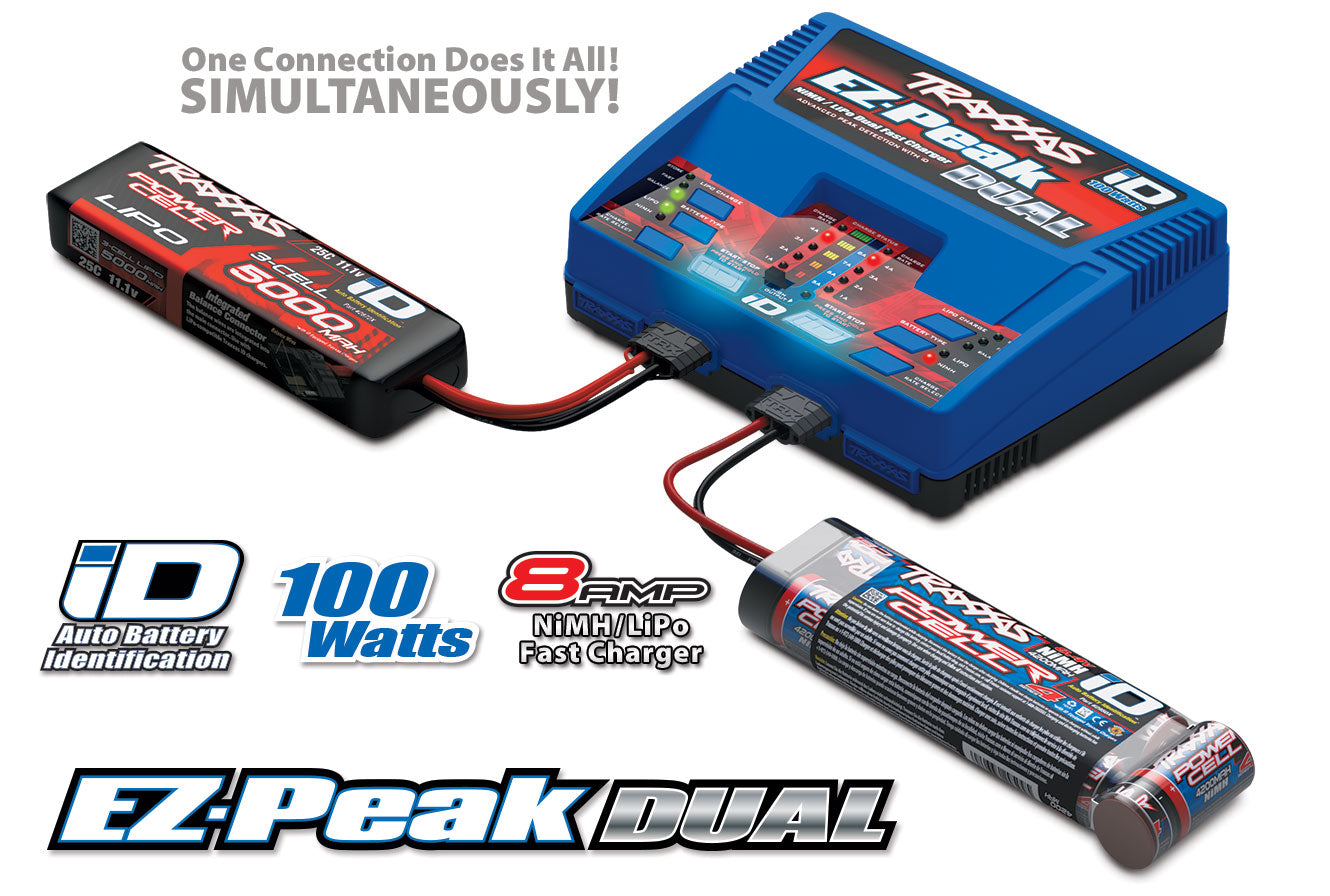 EZ-Peak Dual NiMH LiPo Charger 100W with iD Auto Battery Identification