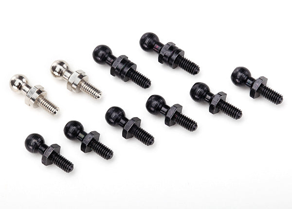 6pk Black Pivot Balls, 2 Silver, 2 Long Black
