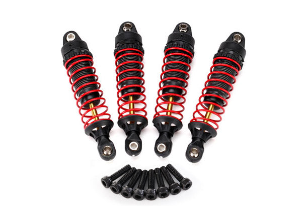 Gtr Hard-Anodized, Ptfe-Coated Aluminum Bodies With Tin Shafts Shocks (Fully Assembled w/ Springs) (4) / 2.5X10Mm Cs (8)