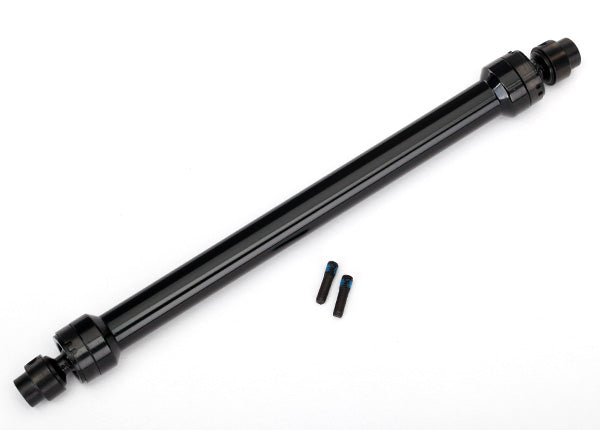 Center Rear 6061-T6 Aluminum Driveshaft (Black-Anodized) (Fully Assembled) and 3mm Screw Pins