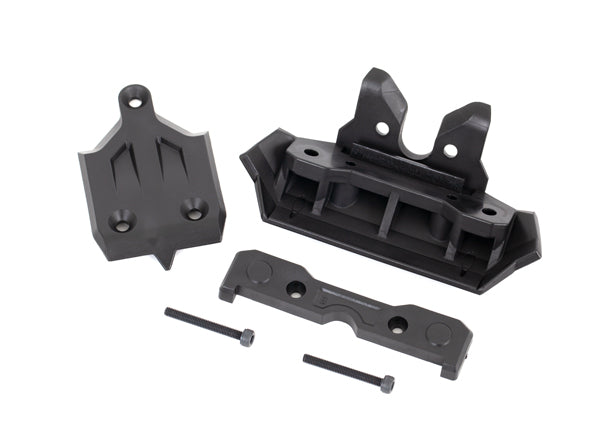 Front Bumper, Front Skidplate, and Front Tie Bar Mount and 2 3X25 Cs