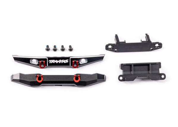 Front & Rear Bumper, 6061-T6 Aluminum (Black-Anodized) (Assembled With D-Rings) / Front & Rear Bumper Mounts / 4 2.5X6Mm Bcs (With Threadlock) (Fits Trx-4M Ford Bronco)