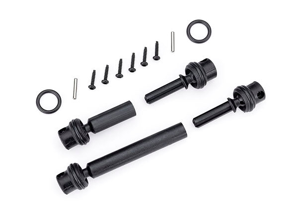 Front & Rear Center Assembled Driveshafts (Fits 1/18 Scale Trx-4M Vehicles With 161mm Wheelbase)