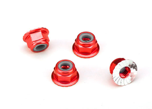 4pk Flanged Wheel Nuts, 4mm