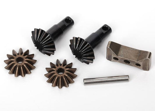 Differential Gear Set - Output Gears, Spider Gears, Spider Gear Shaft, and Carrier Support