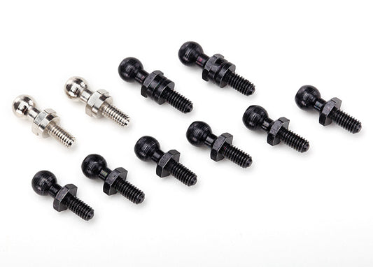 6pk Black Pivot Balls, 2 Silver, 2 Long Black