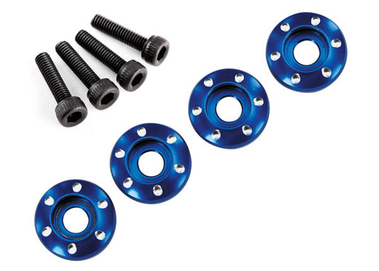 Machined Aluminum Blue Wheel Nut Washer / 3X12Mm Cs (4)