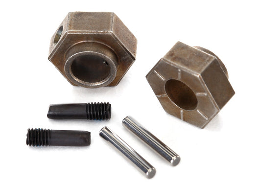 2pk 12mm Hex Wheel Hubs and 2 Steel Stub Axle Pins