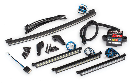 Complete Led Light Set (Includes Front Light Bar (2), Rear Light Bar, Curved Roof Light Bar, And High-Voltage Power Amplifier)