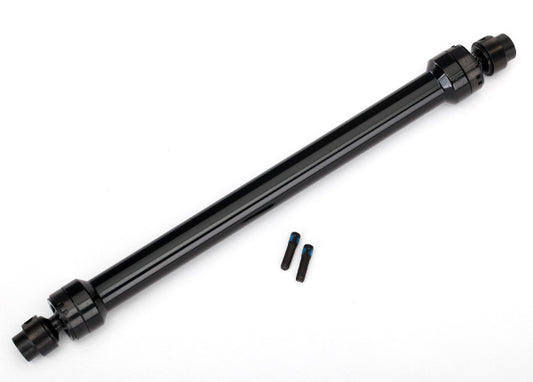 Center Rear 6061-T6 Aluminum Driveshaft (Black-Anodized) (Fully Assembled) and 3mm Screw Pins