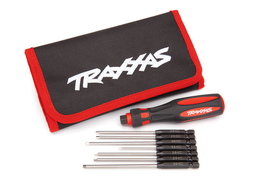 Speed Bit Master Set - Hex Driver, 7-Piece Straight And Ball End, Includes Premium Handle (Medium), Travel Pouch, Hex Drivers (Straight: 1.5Mm, 2.0Mm, 2.5Mm, 3.0Mm) (Ball End: 2.0Mm, 2.5Mm, 3.0Mm), 1/4" Drive