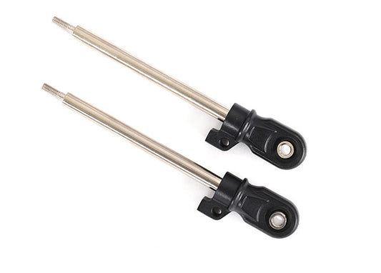 2pk 72mm Steel, Chrome Finish Shock Shaft (Gt-Maxx) / 2 Rod Ends  / 2 Hollow Balls