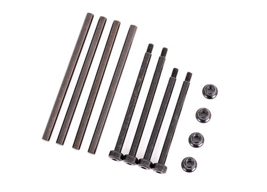 Front & Rear Hardened Steel Suspension Pin Set, 4 4X67mm, 2 3.5X48.2mm, 2 3.5X56.7mm, M3X0.5Mm Nl, 4 Flanged