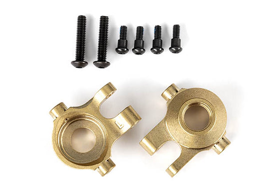 Left & Right Brass Steering Blocks (7 Grams Each) / 2 2.5X12Mm Bcs (With Threadlock) / 4 2X6Mm Ss (With Threadlock)