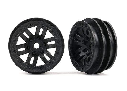 2pk 1.0" Black Wheels