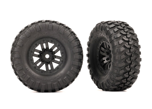 2pk Assembled Tires & Wheels (Black 1.0" Wheels, Canyon Trail 2.2X1.0" Tires)
