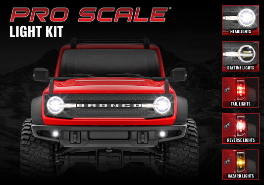 Complete Front & Rear Pro Scale Led Light Set (Includes Light Harness, 2 1.6X10mm Bcs (Self-Tapping), 2 1.6X7Mm Bcs (Self-Tapping), 2 Zip Ties) (Fits #9711 Body)