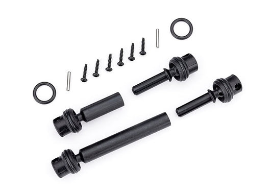 Front & Rear Center Assembled Driveshafts (Fits 1/18 Scale Trx-4M Vehicles With 161mm Wheelbase)